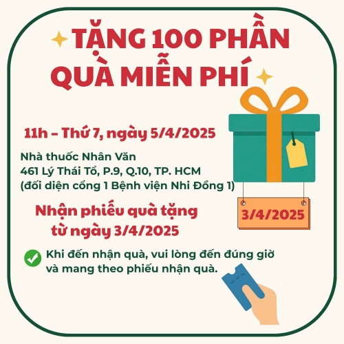 Picture for blog post THÔNG BÁO QUÀ TẶNG TẠI NHÀ THUỐC NHÂN VĂN