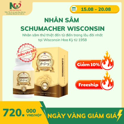 Picture for blog post "NGÀY VÀNG GIẢM GIÁ" – MUA NGAY NHÂN SÂM SCHUMACHER WISCONSIN 