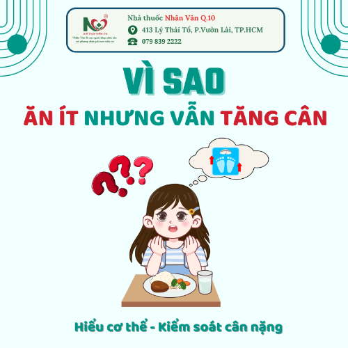 Picture for blog post VÌ SAO ĂN ÍT NHƯNG VẪN TĂNG CÂN?