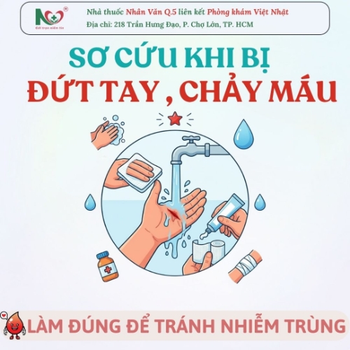 Picture for blog post SƠ CỨU KHI BỊ ĐỨT TAY, CHẢY MÁU: LÀM ĐÚNG ĐỂ TRÁNH NHIỄM TRÙNG