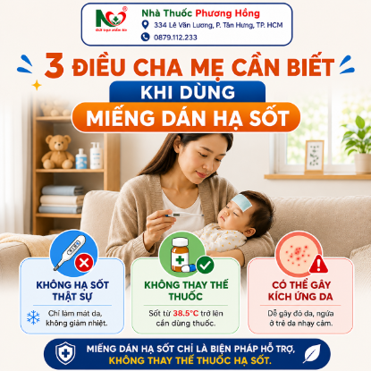 Picture for blog post 3 ĐIỀU CHA MẸ CẦN BIẾT TRƯỚC KHI DÙNG MIẾNG DÁN HẠ SỐT CHO TRẺ 