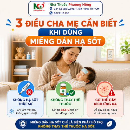Picture for blog post 3 ĐIỀU CHA MẸ CẦN BIẾT TRƯỚC KHI DÙNG MIẾNG DÁN HẠ SỐT CHO TRẺ 